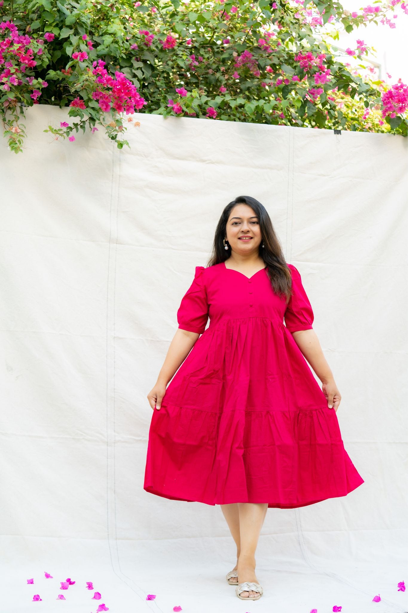 Dilbar Pink Cotton Dress