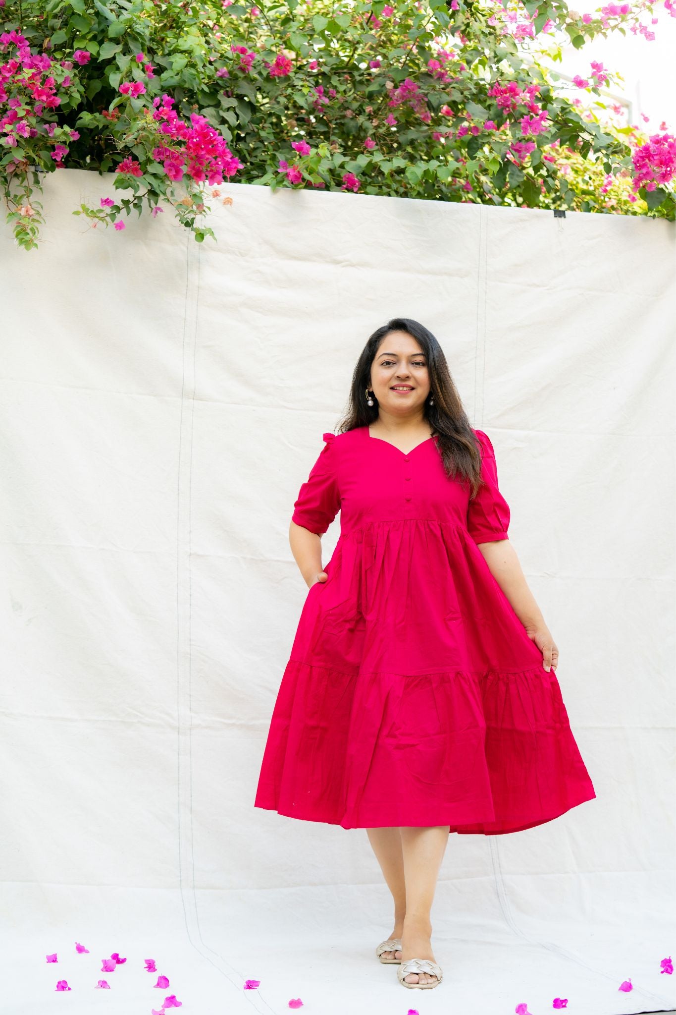 Dilbar Pink Cotton Dress