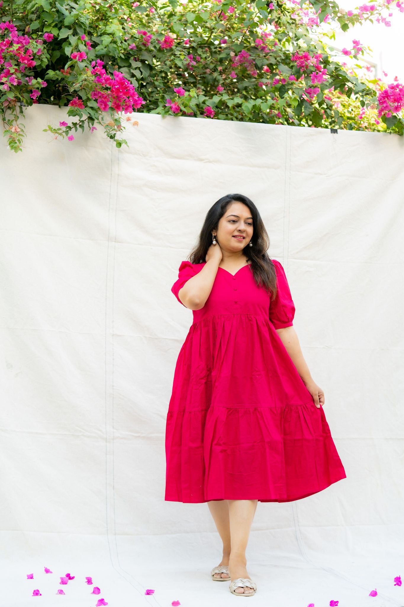 Dilbar Pink Cotton Dress