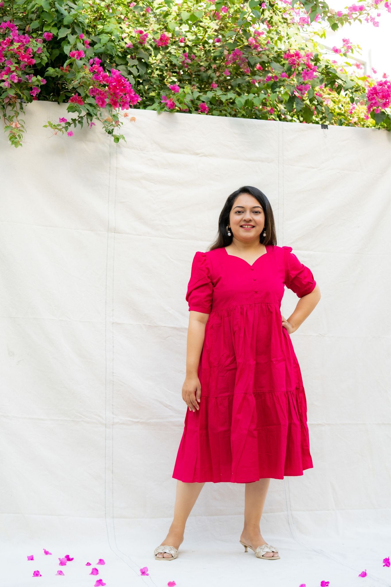 Dilbar Pink Cotton Dress