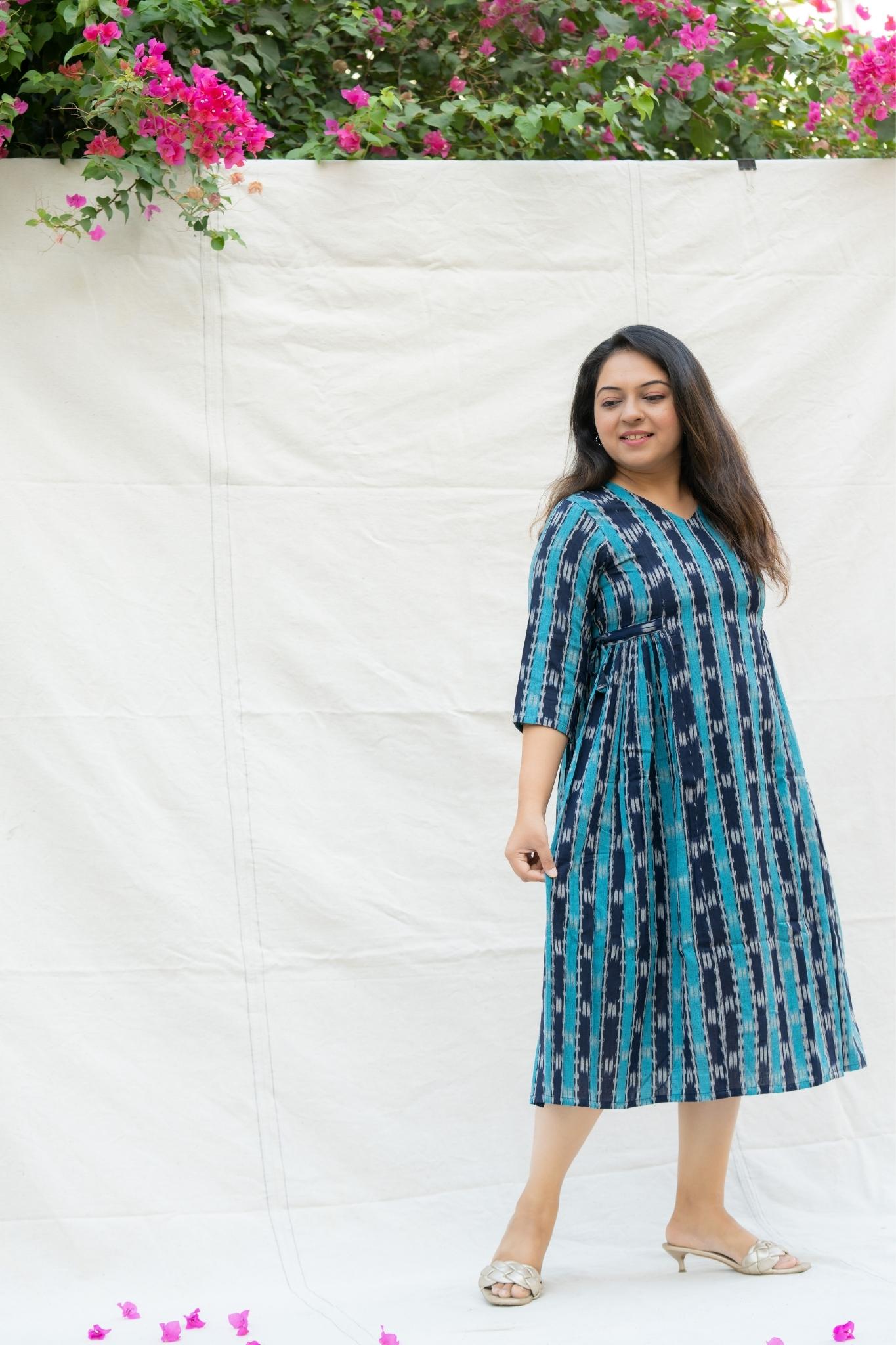 Luka Chuppi Blue Cotton Dress