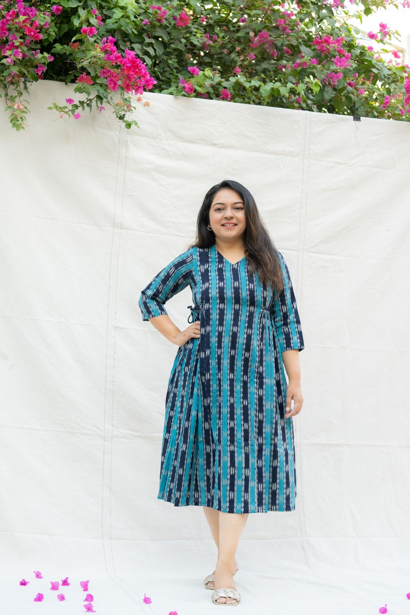 Luka Chuppi Blue Cotton Dress