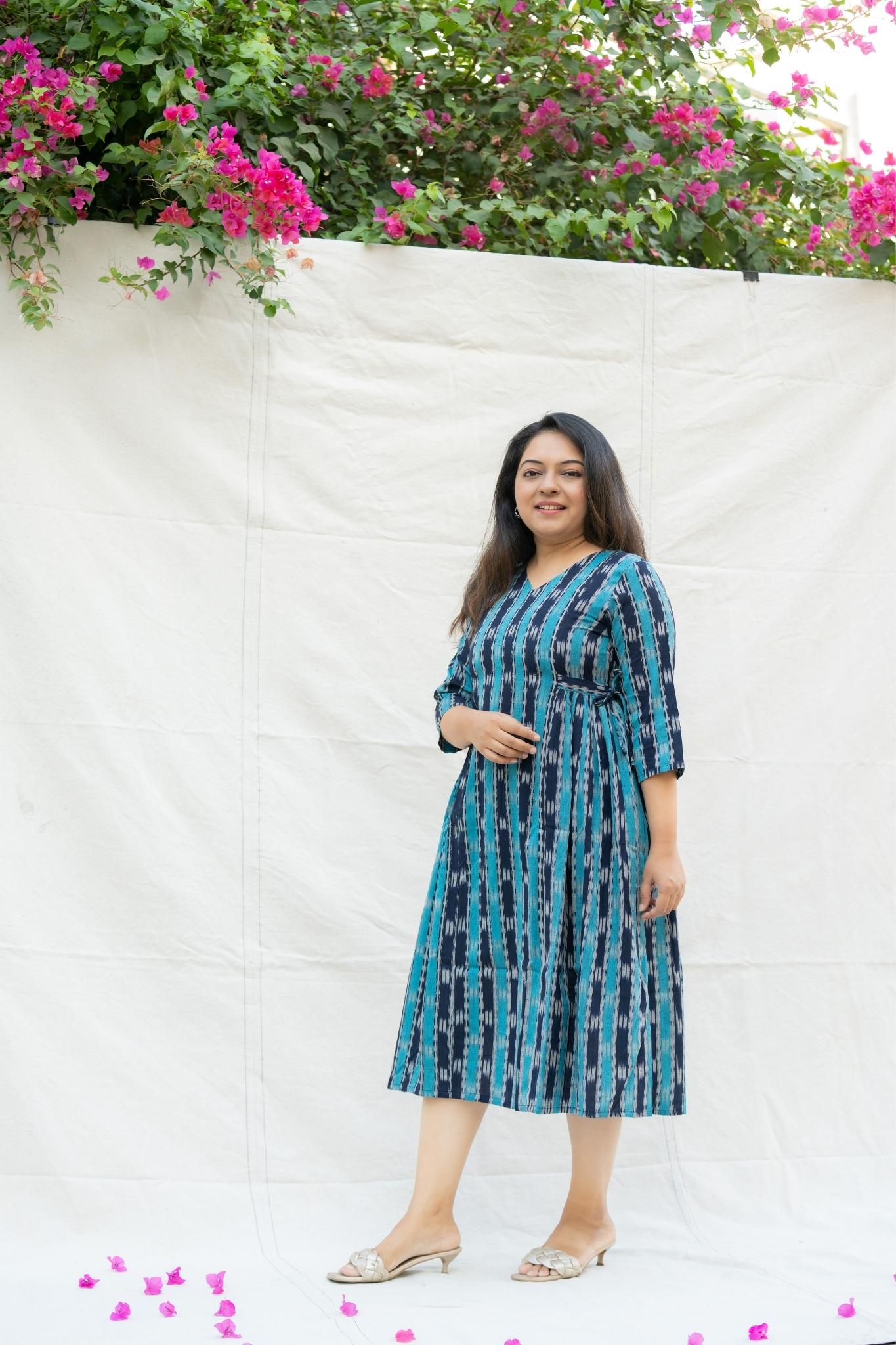 Luka Chuppi Blue Cotton Dress