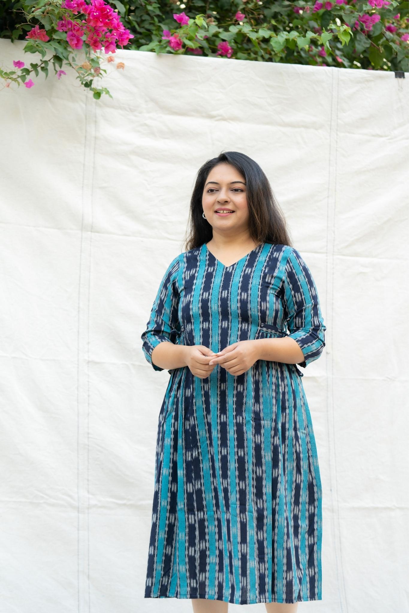 Luka Chuppi Blue Cotton Dress