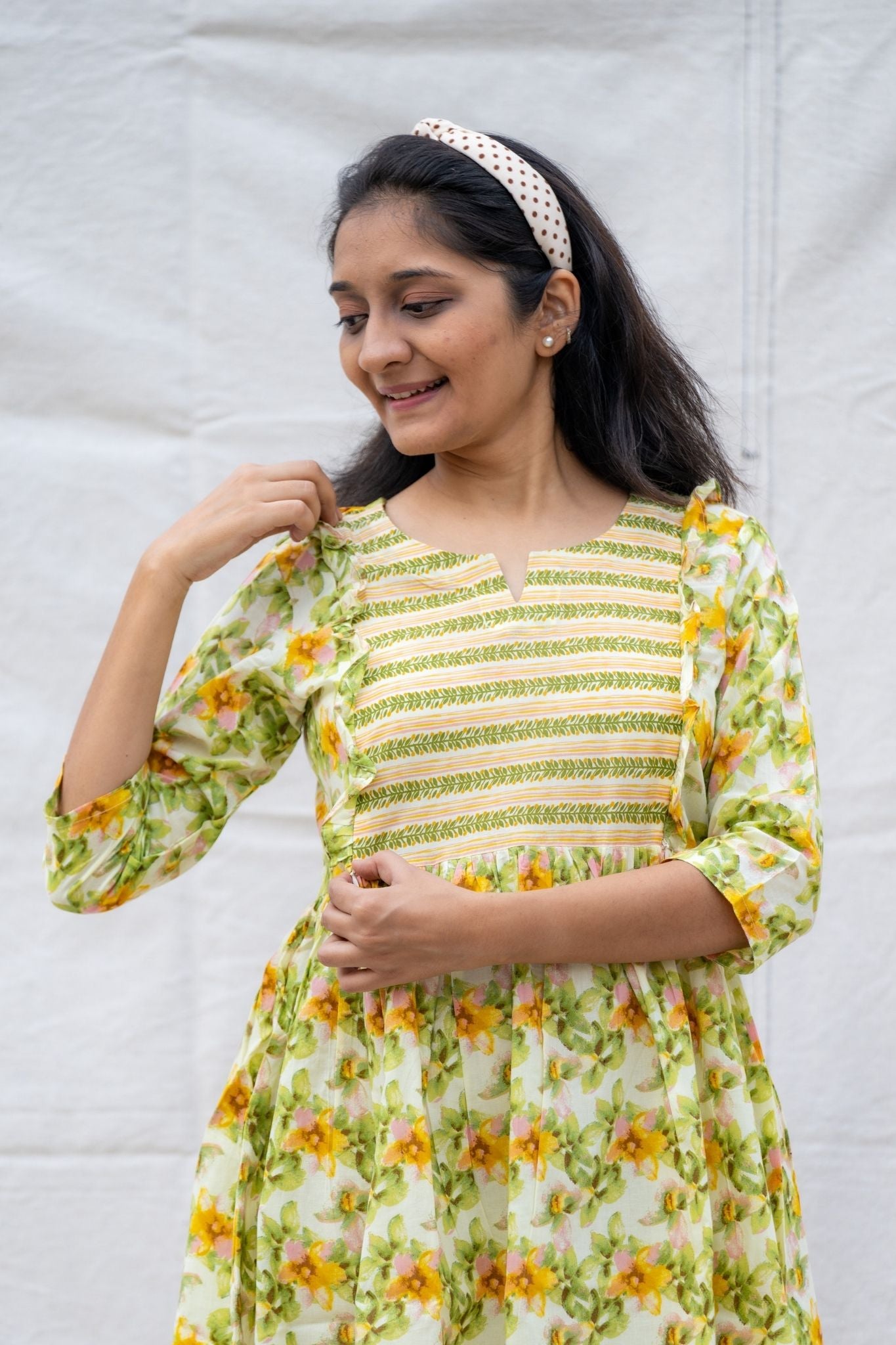 Paakhi Yellow Maternity and Nursing Cotton Lounge Wear Set