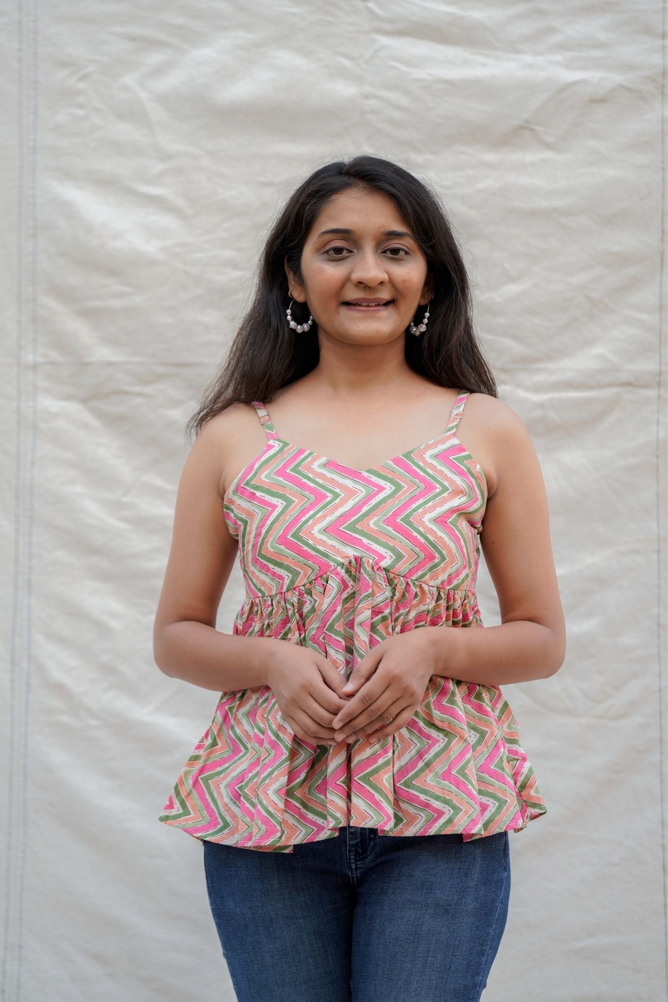 Jigglypuff Multicolour Chevron Spaghetti Cotton Top