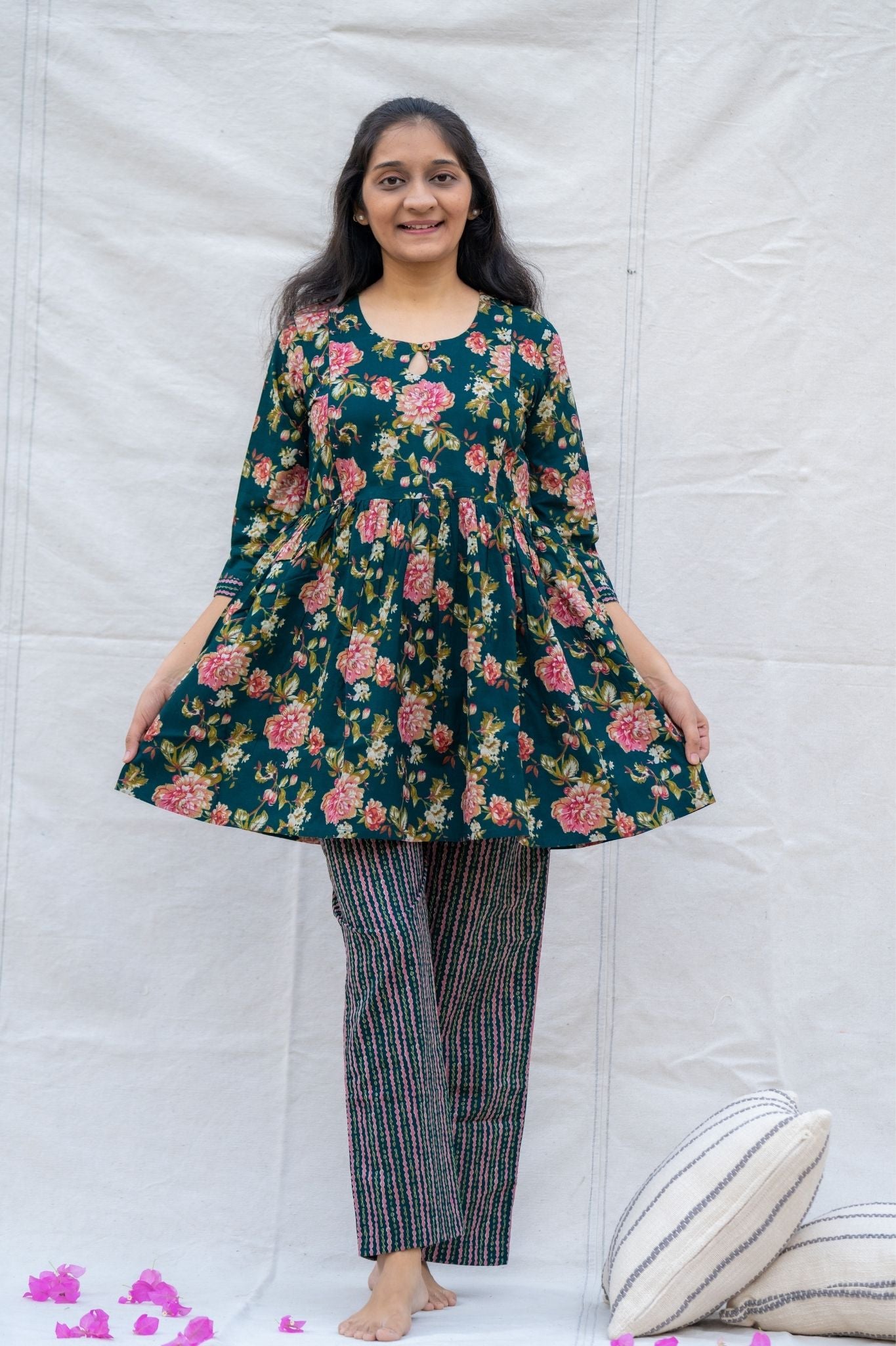 Pregnancy Maternity friendly Cotton lounge wear top and bottom set