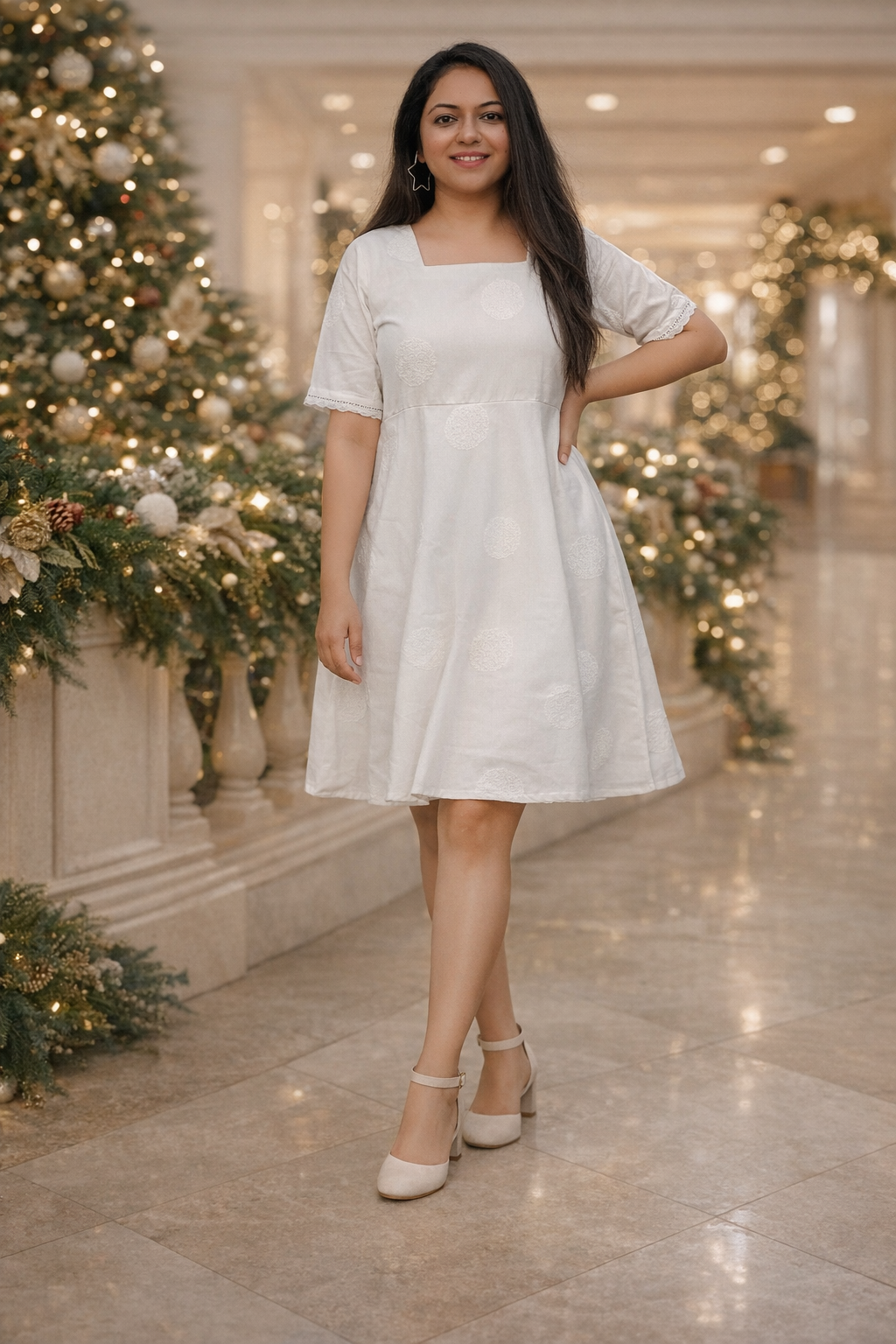 Fairytale White Cotton Dress