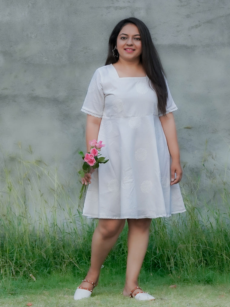 Fairytale White Cotton Dress