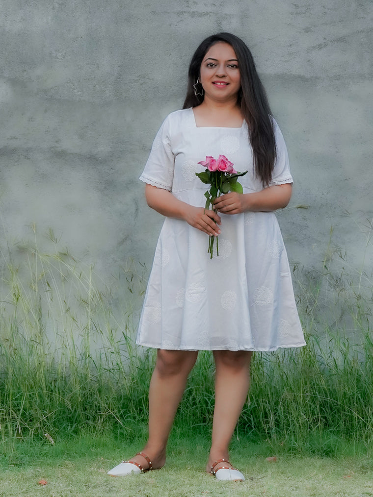 Fairytale White Cotton Dress