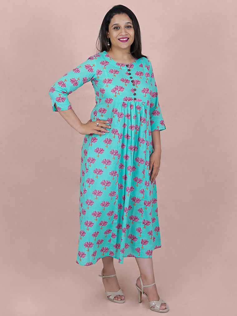 Fragrance Ligth Blue Cotton Dress