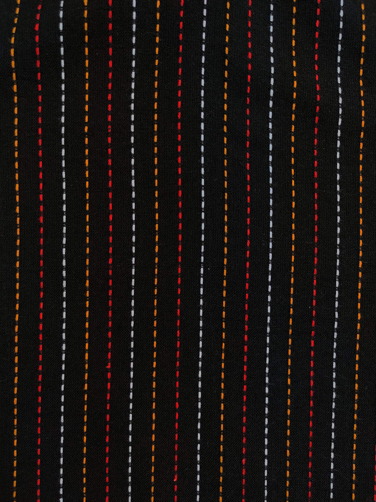 Raina Black Straight Cut Cotton Kurta