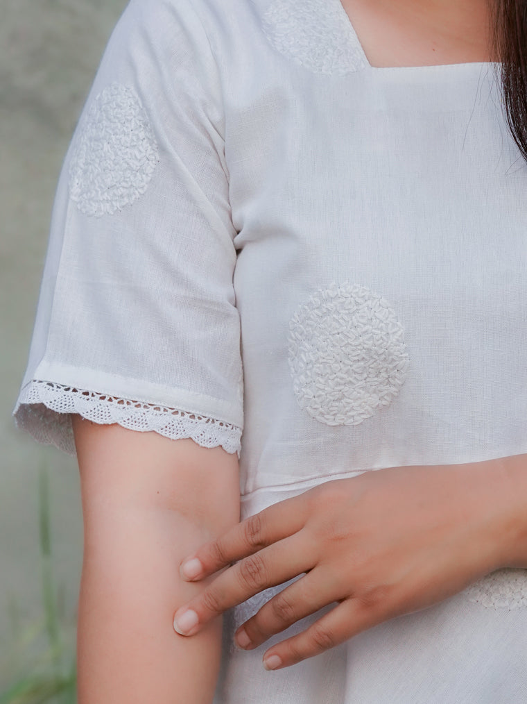 Fairytale White Cotton Dress