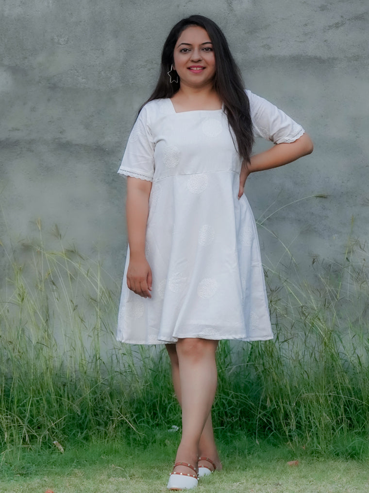 Fairytale White Cotton Dress