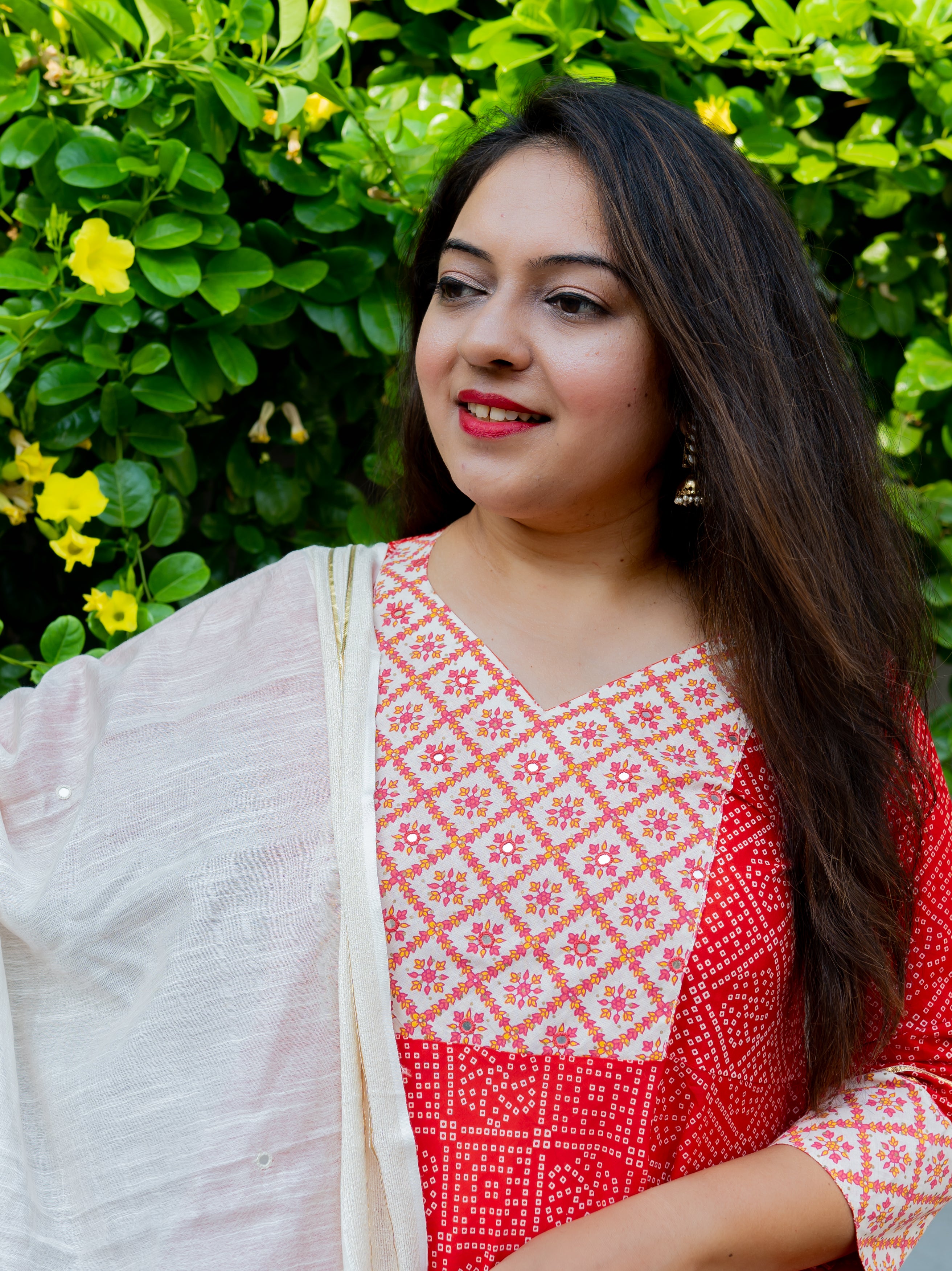 Sunehri Cotton Kurta with Dupatta
