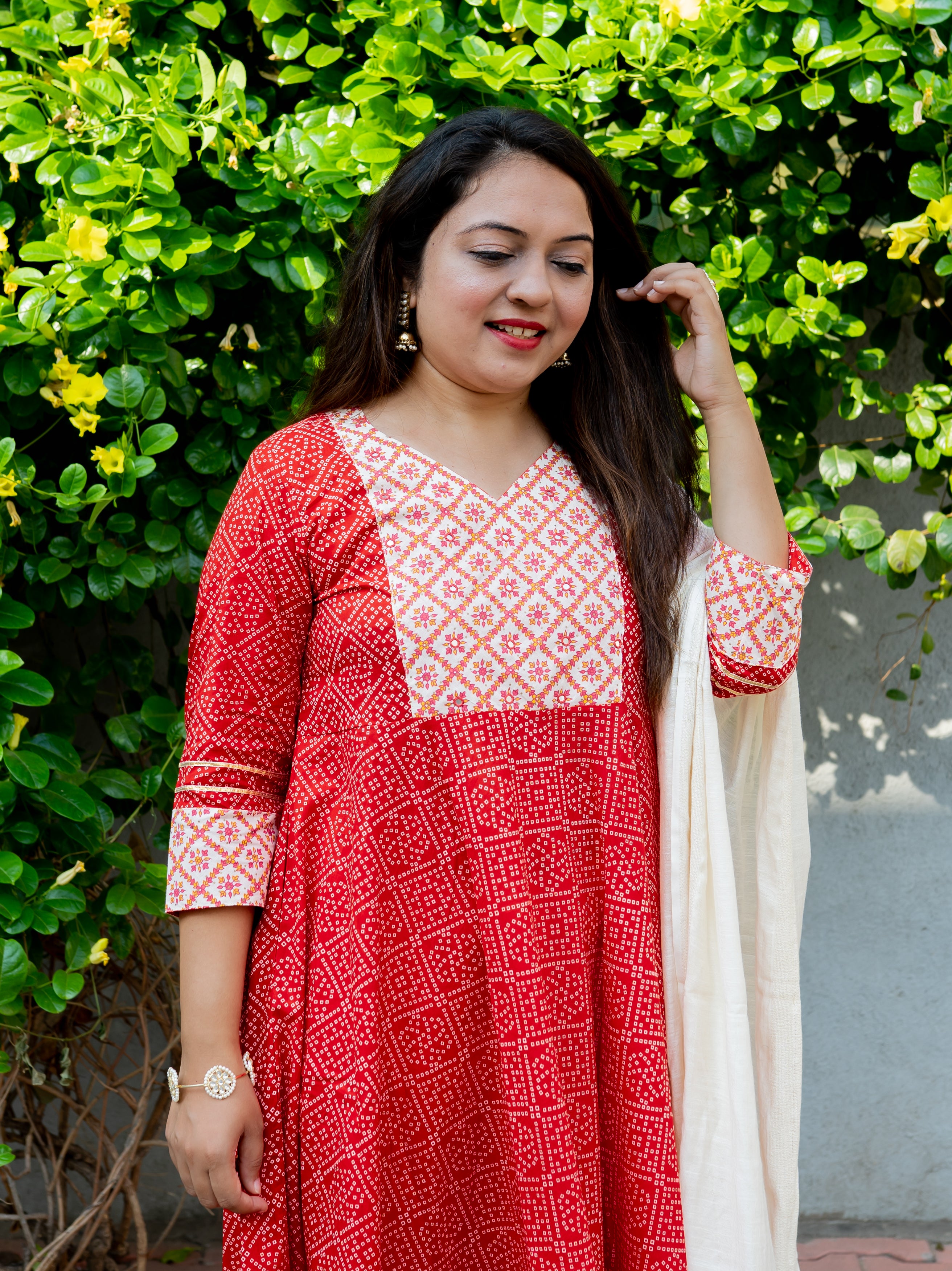 Sunehri Cotton Kurta with Dupatta
