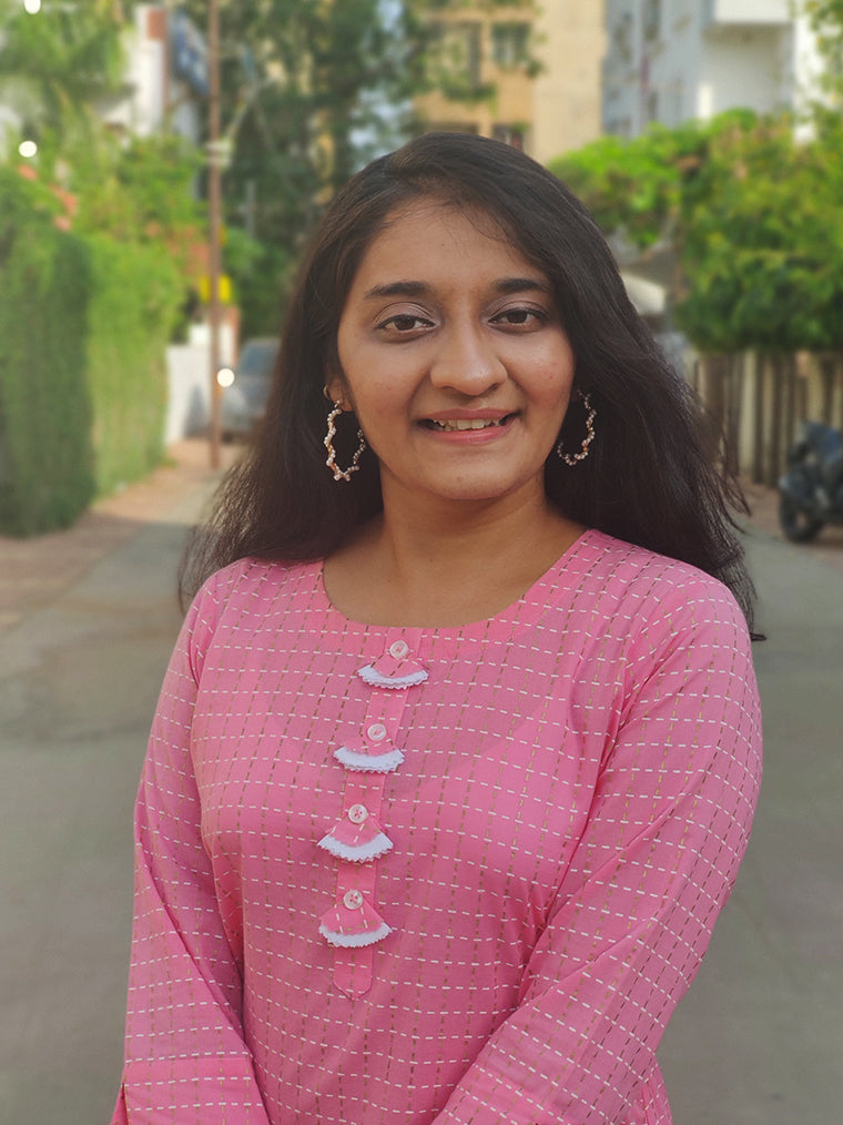 Candy Floss Pink Straight Cut Cotton Kurta