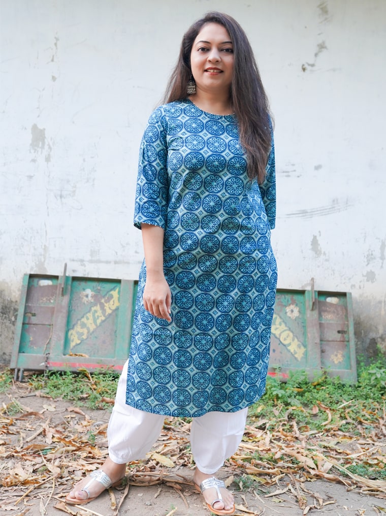 Jhilmil Cotton Kurta
