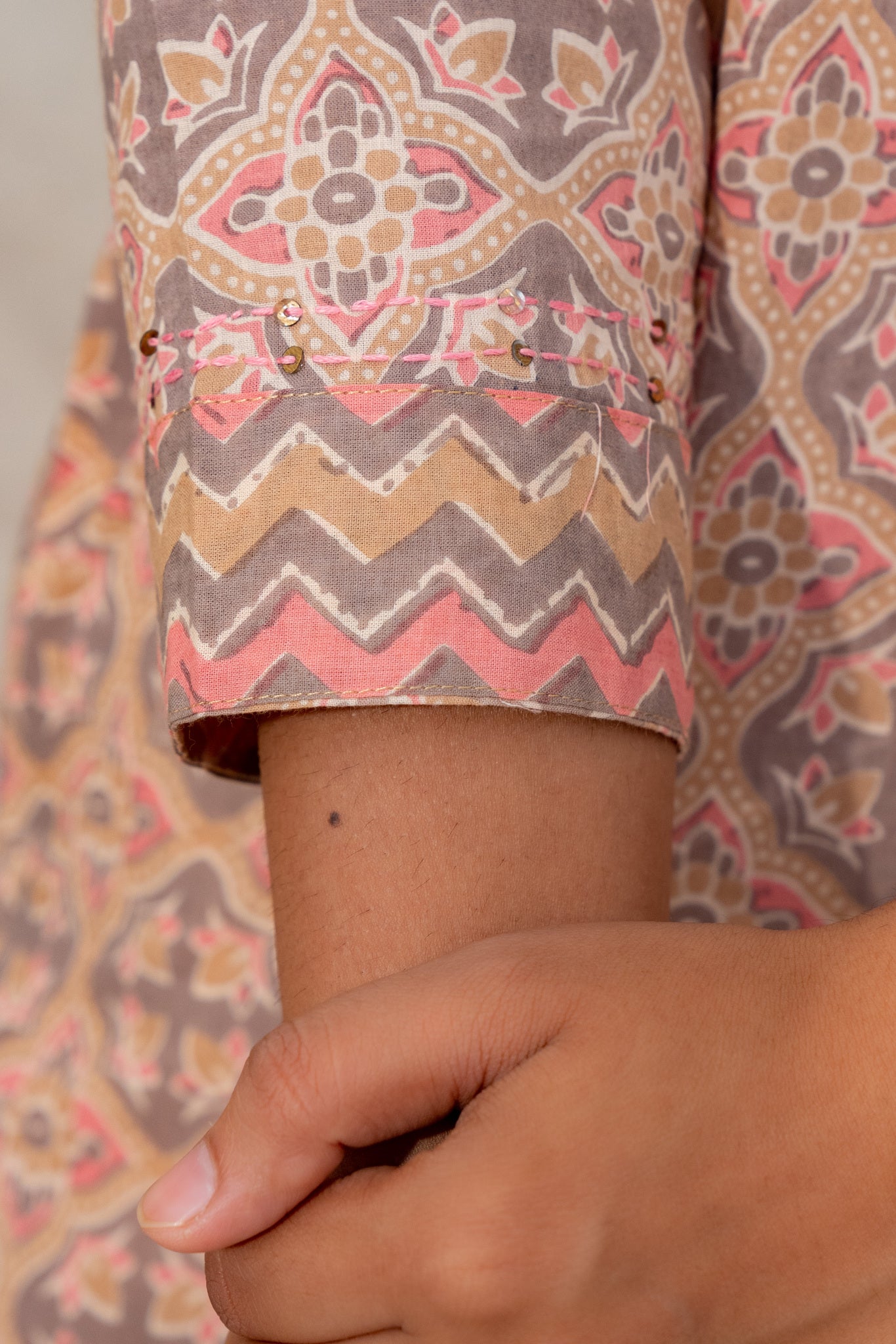 Sand & Beach Beige Cotton Kurta and Salwar Set