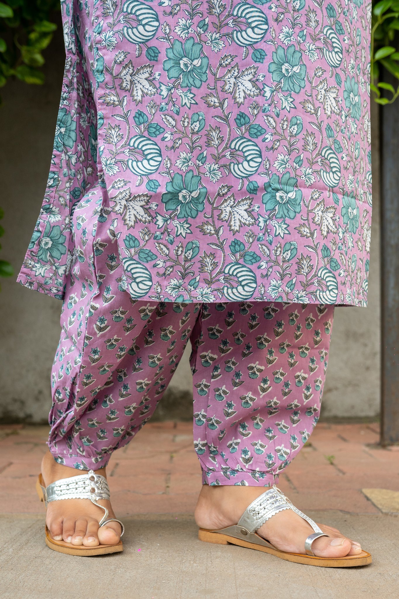 Heer Ranjha Purple Cotton Kurta and Salwar Set