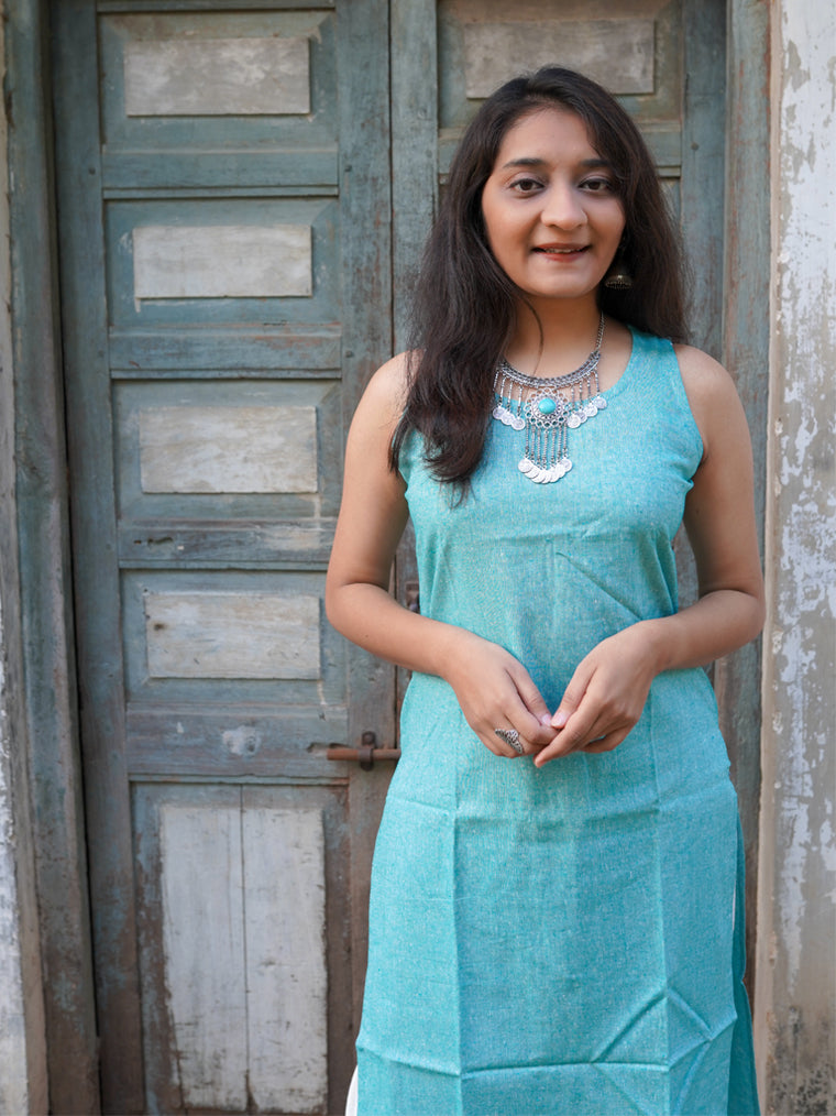 Sky Cotton Kurta