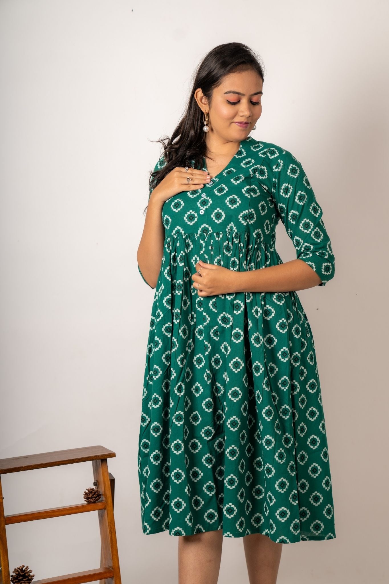 Zeenat Nursing Cotton Dress