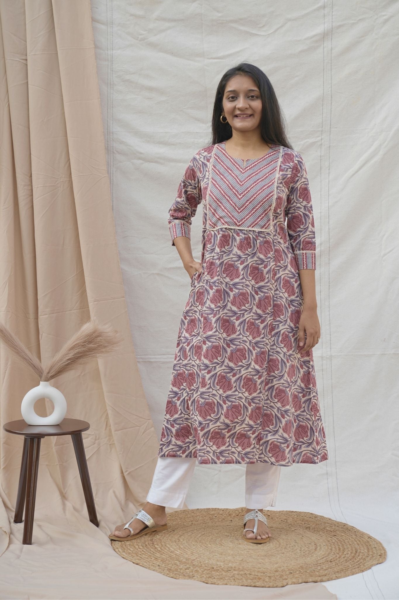 Shikara Nursing Cottton Kurta