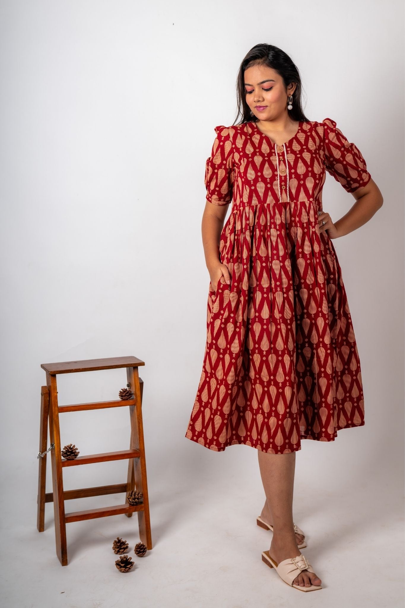 Saanvi Nursing Cotton Dress