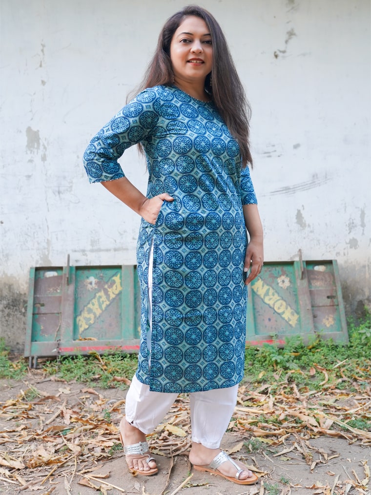 Jhilmil Cotton Kurta